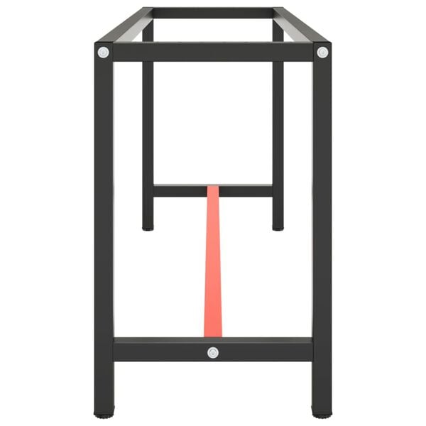 vidaXL Work Bench Frame Matte Black Powder-coated metal Medium Durable