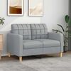 vidaXL 2-seater Sofa Light Gray Fabric (100% polyester), metal, foam