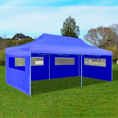 vidaXL Blue Foldable Pop-up Party Tent 9.8'x19.7'