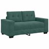 vidaXL Sofa 2 pcs Dark Green Fabric