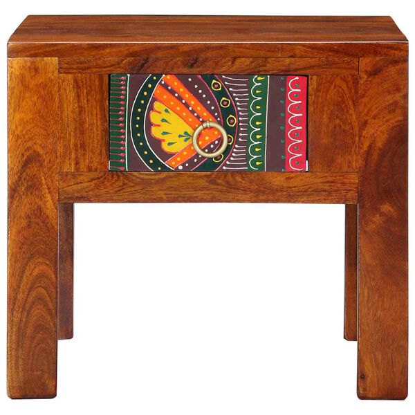 vidaXL Bedside Cabinet Set of 2 Honey brown Solid acacia wood Medium