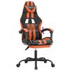 vidaXL Gaming Chair with Footrest Black and Orange Faux Leather