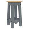 vidaXL Bar Stool Grey Solid Pine Wood with Honey Wax Finish Medium
