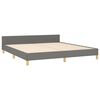 vidaXL Bed Frame without Mattress Dark Gray 59.8"x79.9" Queen Fabric