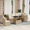 vidaXL Garden Sofa Set Beige, Cream White