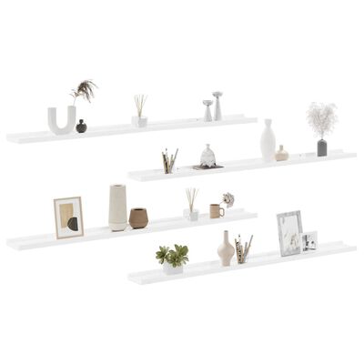 Single white shelf rail similar to a track