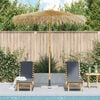 vidaXL Garden Parasol Brown Bamboo pole, Banana leaf roof