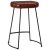 vidaXL Bar Stool Set of 2 Dark Brown