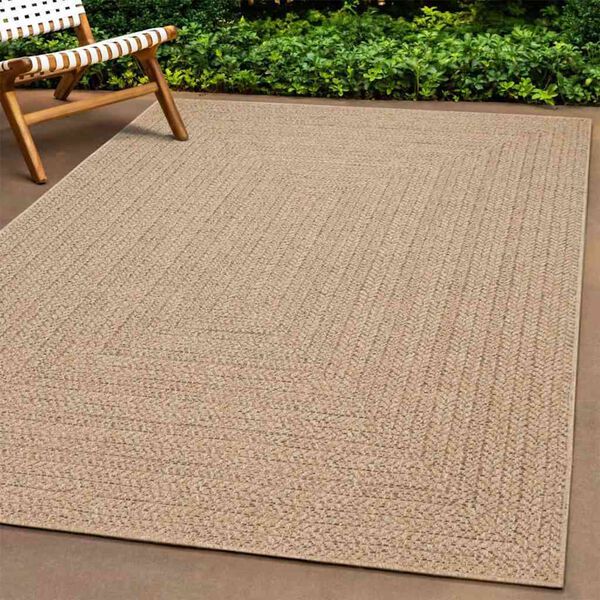 vidaXL Rug Beige 100% Polypropylene 47.2 x 47.2 in