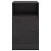 vidaXL Bedside Cabinet Set of 2 Black Cold-rolled steel Medium
