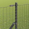 vidaXL Fence Posts Manual 7 pcs Gray Ø32mm 210 cm Galvanized steel