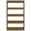 vidaXL Book Cabinet Brown oak Engineered wood Medium Book Cabinet