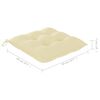 vidaXL Garden Chair Set of 4 Cream White Cushions