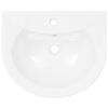 vidaXL Freestanding Basin with Pedestal Ceramic White 20.47x17.32x7.48"