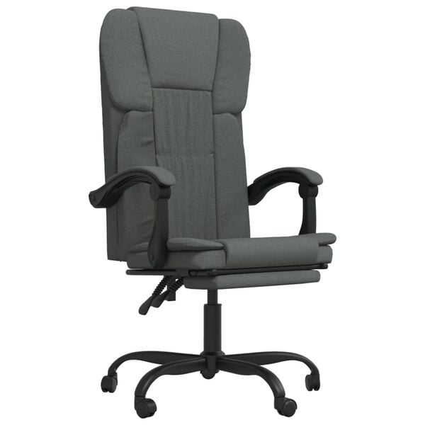 vidaXL Reclining Office Chair Dark Gray