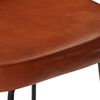 vidaXL Bar Stool Set of 2 Dark Brown Faux Leather Standard Industrial