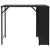 vidaXL Garden Dining Set Black Poly Rattan Medium Foldable