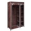 vidaXL Folding Wardrobe Brown Polypropylene fabric and steel Medium