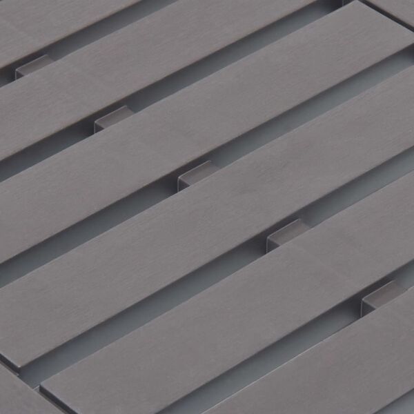 vidaXL Garden Table Mocha Plastic 30.7 in x 21.7 in x 15.0 in Durable