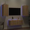 vidaXL TV Wall Unit Sonoma Oak Engineered Wood Medium TV Wall Unit