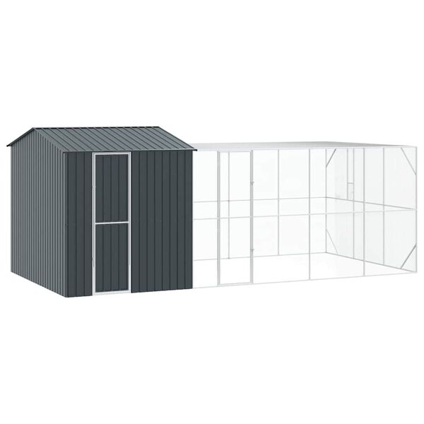 vidaXL Bird Cage with Storage Anthracite 250.00 x 119.69 x 97.24 in