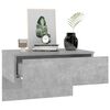 vidaXL Wall-mounted Bedside Cabinet Set of 2 Concrete Grey Engineered wood