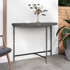 vidaXL Garden Table Grey Poly Rattan Medium Tough Garden Table