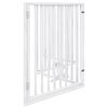 vidaXL Dog Gate Set of 4 White Poplar Wood Foldable Dog Gate