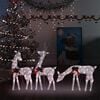 vidaXL Christmas Reindeer Family Set of 3 Gold Fabric, steel Large