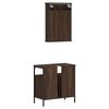 vidaXL Bathroom Furniture Set Brown Oak Engineered Wood Medium