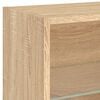 vidaXL Bedside Cabinet Set of 2 Sonoma oak Engineered wood, glass