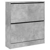 vidaXL Shoe Cabinet Concrete Grey Engineered Wood Compact Shoe Cabinet