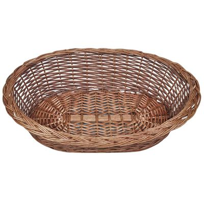 vidaXL Willow Dog Basket/Pet Bed Natural 27.6"