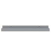 vidaXL Frame Ledge Shelf Set of 2 Gray MDF Small Wall mounting