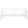 vidaXL Sofa Bed Frame White Powder-coated metal Single