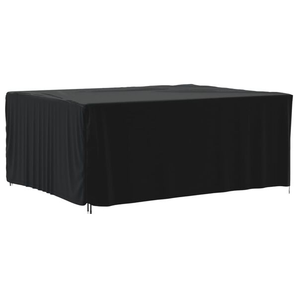 vidaXL Garden Furniture Cover Black 420D Oxford with PU Coating