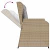 vidaXL Patio Lounge Set Beige and Light Grey Poly Rattan and Acacia Wood