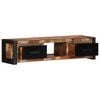 vidaXL TV Cabinet Black and Brown Solid Reclaimed Wood and Iron TV Cabinet
