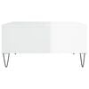 vidaXL Coffee Table High gloss white Engineered wood, iron Coffee Table