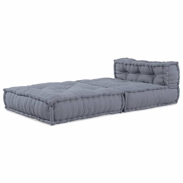 vidaXL Modular Sofa Grey 27.56 x 27.56 x 22.05 in Fabric