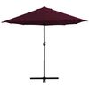 vidaXL Garden Parasol Bordeaux Red Polyester, Aluminum Extra large