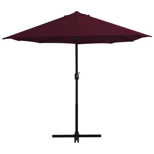 vidaXL Garden Parasol Bordeaux Red Polyester, Aluminum Extra large