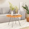 vidaXL Table Top Natural Wood Solid Acacia Wood 35.4 in diameter Durable