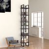 vidaXL Book Cabinet Gray Engineered wood, metal 82.7 in tall Storage