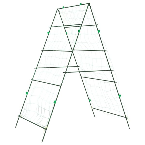 vidaXL Garden Trellis Green Steel with PE coating Large