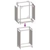 vidaXL Firewood Rack Anthracite 17.3x11.0x25.6" Cold-rolled steel