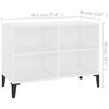 vidaXL TV Cabinet White Engineered wood, Metal Medium TV Cabinet