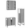vidaXL Bathroom Cabinet Set Grey Sonoma
