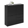 FMD Drawers Chest Black Melamine-coated chipboard Medium