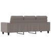 vidaXL 3-seater Sofa Taupe Fabric (100% polyester), Metal, Textilene